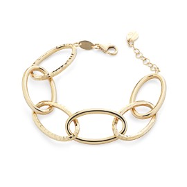Bracciale martellato oval -...