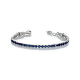 Bracciale blu 2mm - Tennis...