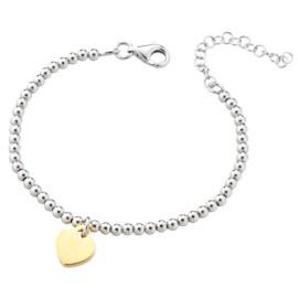 Bracciale boule con cuore -...