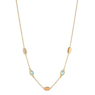 Collana sassolini oval -...