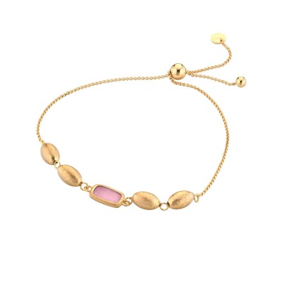 Bracciale sassi square rosa...