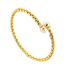 Bracciale rigido con perle...
