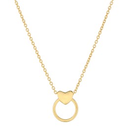 Collana cerchio a cuore -...