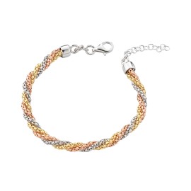 Bracciale intreccio tre ori...