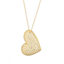 Collana diamantata cuore - Lux