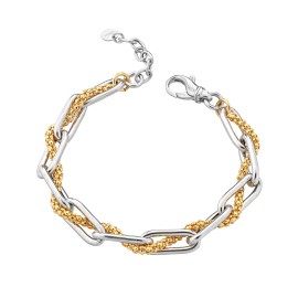 Bracciale catena bicolor -...