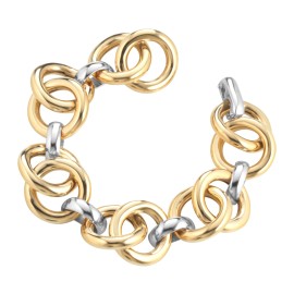 Bracciale cerchi bicolor -...