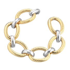 Bracciale zigrinato bicolor...