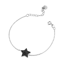 Bracciale stella pavè nero...