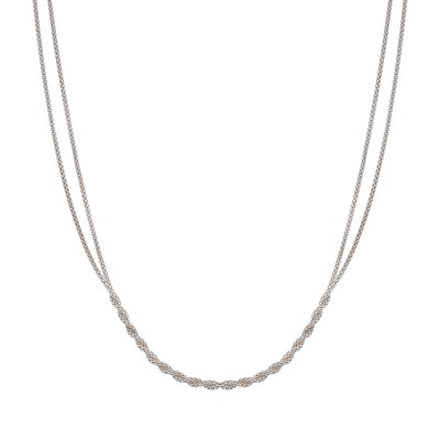 Collana intreccio popcorn -...