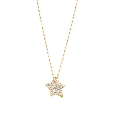 Collana stella pavè dorata...