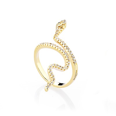 Anello serpente dorato - Emme