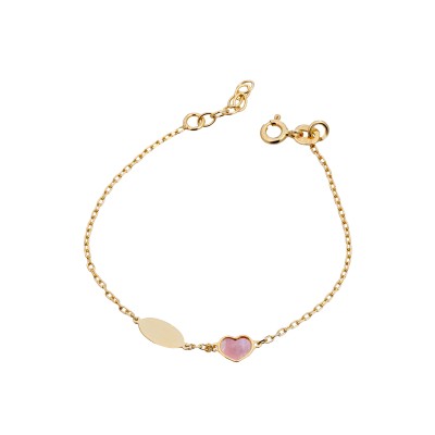Bracciale cuore rosa - Cherie