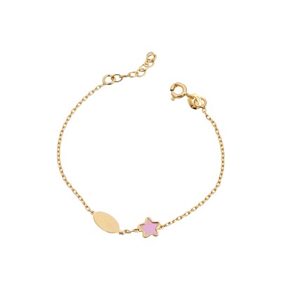 Bracciale stellina rosa -...