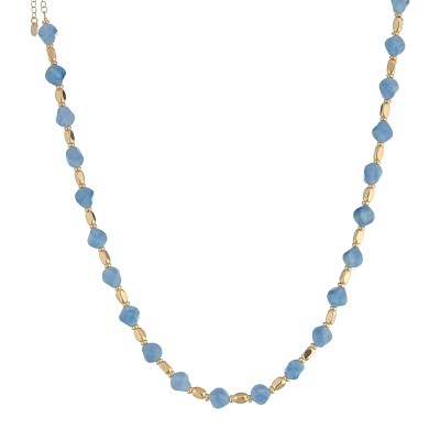 Collana giada calcedonio -...