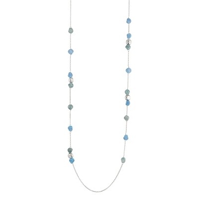 Collana giada calcedonio...
