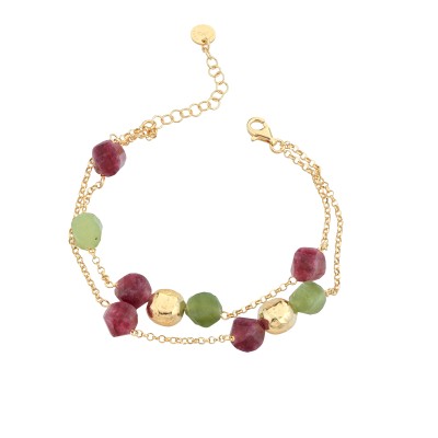 Bracciale giada rubino e...