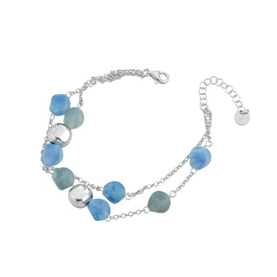 Bracciale giada calcedonio...