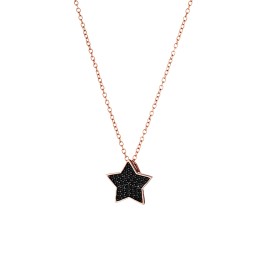 Collana stella pavè nero -...