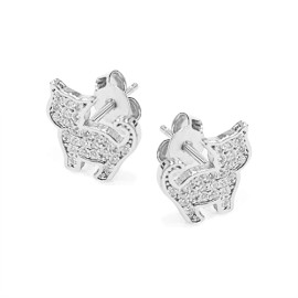 Orecchini gatto pavè bianco...