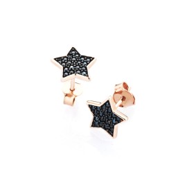 Orecchini stella pavè nero...