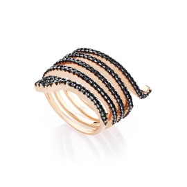Anello serpente double nero...