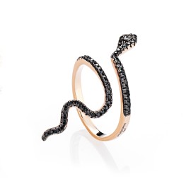 Anello serpente nero - Emme