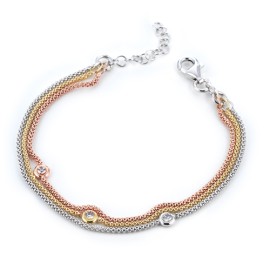 Bracciale multifilo pietre...